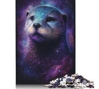 Puzzles for Adults & Galaxy Art Otter 500 Piece Jigsaw Puzzle for Adults Wood Puzzles Difficult And Challenge 500pcs (52x38cm)