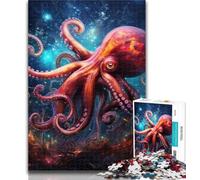 Puzzles for Adults Galaxy Octopus Adult Jigsaws 1000 Piece,with Fully Interlocking Randomly Shaped Pieces for And 14 Years Old 26x38cm