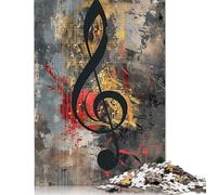 Puzzles for Adults Gold Music Notes 1000 Piece Jigsaw Puzzles Paper Jigsaw for Adults And Age 18 Years Up Impossible Puzzle 38x26cm/1000pcs