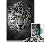 Puzzles for Adults Golden Eyed Leopard Jigsaws Puzzles 1000 Pieces for Teenagers Gifts,Family Games Christmas Birthday Gifts 75x50cm