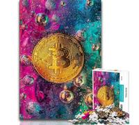 Puzzles for Adults Graffiti Bitcoin Adult Jigsaw Puzzles 1000 Pieces,Family Game Stress Reliever Difficult Challenge Great Gifts And Toys (26x38cm)