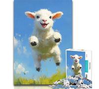Puzzles for Adults Happy Sheep Baby 1000 Piece Jigsaw Puzzles for Teenagers Gifts,Toys Educational Games Stress Relieving Wall Decoration 26x38cm