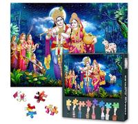 Puzzles for Adults Hinduism God, Jigsaw Puzzles for Adults 1000 - Radha Krishna India Religious Art, Impossible Puzzle 27.5x19.7 Inch, Educational Games for Family, Birthday Party Gift Idea