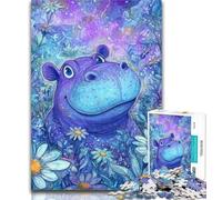Puzzles for Adults Hippo 1000 Pieces Jigsaw Puzzle for Adults& Teens,Vibrant And Unique Design Relaxing & Challenging Puzzle Experience 50x75cm
