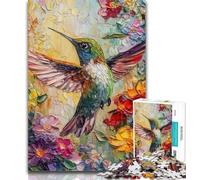 Puzzles for Adults Hummingbird 1000 Pieces Jigsaw Puzzle for Adults& Teens,Fully Interlocking & Randomly Shaped Pieces 50x75cm