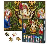 Puzzles for Adults - Indian Hindu Gods Jigsaw Puzzles 1000 Pieces, Lord Ganesha Art Hard Impossible Difficult Challenging Family Puzzle (27.5"x19.7"), Unique Home Decor & Birthday Gift