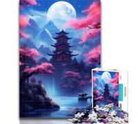 Puzzles for Adults Japan Ancient Temples Adult Jigsaws 1000 Piece,with Fully Interlocking Randomly Shaped Pieces for And 14 Years Old 50x75cm