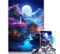Puzzles for Adults Japanese Style Landscape 1000 Pieces Jigsaw Puzzles for Adults And Teens,with Fully Interlocking Randomly Shaped Pieces for And 14 Years Old 26x38cm