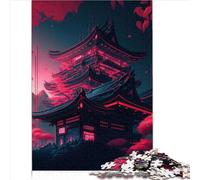 Puzzles for Adults Japanese Temple 1000 Piece Puzzle Cardboard Puzzle for 12 Year Olds Educational Size (26x38cm)