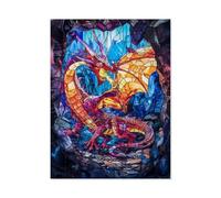 Puzzles for Adults Jigsaw Puzzles 1000 Pieces for Adults Kids,A mighty dragon rests deep in its cave,Artwork Intellective Educational Toys Gifts(50x70cm)-AF9
