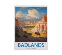 Puzzles for Adults Jigsaw Puzzles 1000 Pieces for Adults Kids,Badlands South Dakota,Paper Puzzle Jigsaw Puzzle Artwork Intellective Educational Toys Gifts(50x70cm)-EB1