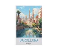Puzzles for Adults Jigsaw Puzzles 1000 Pieces for Adults Kids，Barcelona Spain，Artwork Intellective Educational Toys Gifts（38x26cm）-AM89
