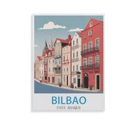 Puzzles for Adults Jigsaw Puzzles 1000 Pieces for Adults Kids，Bilbao (Basque Country, Spain)，Paper Puzzle Jigsaw Puzzle Artwork Intellective Educational Toys Gifts（38x26cm）-GQ42