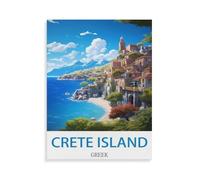 Puzzles for Adults Jigsaw Puzzles 1000 Pieces for Adults Kids，Crete Island Greek，Artwork Intellective Educational Toys Gifts（75x50cm）-N89