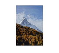 Puzzles for Adults Jigsaw Puzzles 1000 Pieces for Adults Kids，Golden autumn mood with Matterhorn - Zermatt，Artwork Intellective Educational Toys Gifts（75x50cm）-AR49