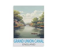 Puzzles for Adults Jigsaw Puzzles 1000 Pieces for Adults Kids，Grand Union Canal England，Artwork Intellective Educational Toys Gifts（75x50cm）-HX68