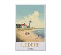 Puzzles for Adults Jigsaw Puzzles 1000 Pieces for Adults Kids,Ile De Re France,Artwork Intellective Educational Toys Gifts(38x26cm)-AB100