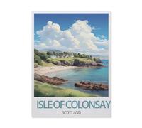 Puzzles for Adults Jigsaw Puzzles 1000 Pieces for Adults Kids，Isle of Colonsay Scotland，Artwork Intellective Educational Toys Gifts（38x26cm）-FJ45