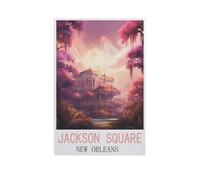 Puzzles for Adults Jigsaw Puzzles 1000 Pieces for Adults Kids，Jackson Square New Orleans，Artwork Intellective Educational Toys Gifts（75x50cm）-AJ69