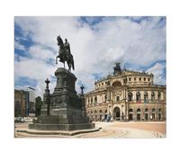 Puzzles for Adults Jigsaw Puzzles 1000 Pieces for Adults Kids，King John Monument on Theaterplatz in Dresden，Artwork Intellective Educational Toys Gifts（38x26cm）-W66