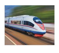 Puzzles for Adults Jigsaw Puzzles 1000 Pieces for Adults Kids，Modern Commuter Train: Motion on the Track，wooden Puzzle Jigsaw Puzzle Artwork Intellective Educational Toys Gifts（75x50cm）-X23