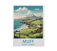Puzzles for Adults Jigsaw Puzzles 1000 Pieces for Adults Kids,Muff County Donegal,Artwork Intellective Educational Toys Gifts(75x50cm)-HB86