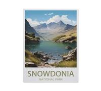 Puzzles for Adults Jigsaw Puzzles 1000 Pieces for Adults Kids，Snowdonia National Park Vintage Travel Posters Landscape，Artwork Intellective Educational Toys Gifts-AG370-38x52cm
