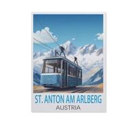 Puzzles for Adults Jigsaw Puzzles 1000 Pieces for Adults Kids，St. Anton Am Arlberg Austria，Artwork Intellective Educational Toys Gifts（50x70cm）-HB26
