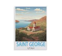 Puzzles for Adults Jigsaw Puzzles 1000 Pieces for Adults Kids，St George Utah，Artwork Intellective Educational Toys Gifts（38x26cm）-HX8