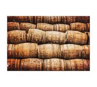 Puzzles for Adults Jigsaw Puzzles 1000 Pieces for Adults Kids，Stack of old whiskey and wine barrels in vintage style，wooden Puzzle Jigsaw Puzzle Artwork Intellective Educational Toys Gifts-T3