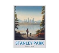 Puzzles for Adults Jigsaw Puzzles 1000 Pieces for Adults Kids,Stanley Park Vancouver Vintage Travel Posters,Paper Puzzle Jigsaw Puzzle Artwork Intellective Educational Toys Gifts(50x70cm)-DF61