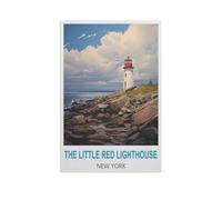 Puzzles for Adults Jigsaw Puzzles 1000 Pieces for Adults Kids，The Little Red Lighthouse New York，Paper Puzzle Jigsaw Puzzle Artwork Intellective Educational Toys Gifts（50x70cm）-GH22