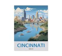 Puzzles for Adults Jigsaw Puzzles 1500 Pieces for Adults Kids，Cincinnati Ohio，paper Puzzle Jigsaw Puzzle Artwork Intellective Educational Toys Gifts（57x87cm）-EB83