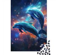 Puzzles for Adults Jumping Dolphin 1000 Piece Jigsaw Puzzles Wood Puzzle for Adults And Age 18 Years Up Puzzle Fun Puzzles Games 1000pcs (75x50cm)