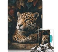 Puzzles for Adults Jungle Cheetah Adult Jigsaws 1000 Pieces Difficult,Toys Educational Games Stress Relieving Artists Collection, Fine Art 26x38cm