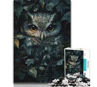 Puzzles for Adults Jungle Owl Adult Jigsaws 1000 Piece,with Fully Interlocking Randomly Shaped Pieces for And 14 Years Old 50x75cm