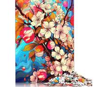 Puzzles for Adults & Kids Apple_Blossom_colorful Adult Jigsaw Puzzle 尺寸 Wood Puzzle Suitable for Adults And Children over 12 Years Old Great Gift for Adults 1000pcs (75x50cm)