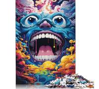 Puzzles for Adults & Kids Colorful Psychedelic Monster Adult Jigsaw Puzzle 尺寸 Wood Puzzle Suitable for Adults And Children over 12 Years Old Great Gift for Adults 500pcs (52x38cm)