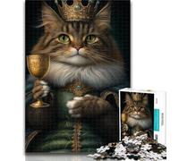 Puzzles for Adults King Cat Jigsaws Puzzles 1000 Pieces for Adults Gifts,Family Entertainment Toys Is Ideal As A Gift for The Whole Family 50x75cm