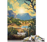 Puzzles for Adults Kruger National Park South Africa 500 Piece Jigsaw Puzzles Wood Jigsaw for Adults And Age 18 Years Up Impossible Puzzle 500pcs (52x38cm)
