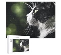 Puzzles for Adults Leisure Puzzle A Black and White Cat Personalized Jigsaw Puzzles Wooden Puzzles Family Reunion Puzzles Challenging Puzzle Perfect for Game Nights