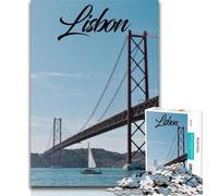 Puzzles for Adults Lisbon Portugal 1000 Piece Jigsaw Puzzle for Adults Teens,Birthday Present, Gifts, Wall Art for And Age 14 Years Up 26x38cm