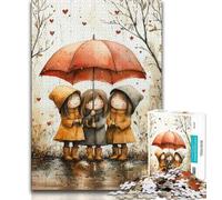 Puzzles for Adults Little Girl with Umbrella 1000 Piece Jigsaw Puzzles for Teenagers Gifts,Toy Intellectual Game Artists Collection, Fine Art 75x50cm