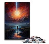 Puzzles for Adults Looking at The World Alone 1000 Piece Wooden Jigsaw for Kids Age 14 Years Up Home Decoration 1000PCS(75x50cm)