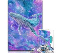 Puzzles for Adults Majestic Spiritual Whale 1000 Piece Jigsaw Puzzles for Adults Gifts,Challenging Game And Family Play Secret Santa Gifts (50x75cm)
