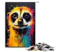 Puzzles for Adults Meerkat Colorful 1000 Piece Wooden Jigsaw for Kids Age 12 Years Up Home Decoration 1000 PCS(75x50cm)