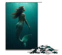 Puzzles for Adults Mermaid 1000 Piece Wooden Jigsaw for Kids Age 12 Years Up Home Decoration 1000 PCS(75x50cm)