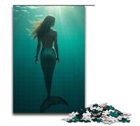 Puzzles for Adults Mermaid 1000 Piece Wooden Jigsaw for Kids Age 12 Years Up Home Decoration 1000 PCS(75x50cm)
