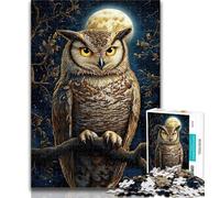 Puzzles for Adults Midnight Owl 1000 Piece Jigsaw Puzzles for Teenagers,Classic Educational Games Beautiful Decoration 50x75cm