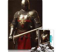Puzzles for Adults Mighty Medieval Knight 1000 Piece Jigsaw Puzzle for Adults Teens,Birthday Present, Gifts, Wall Art for And Age 14 Years Up 75x50cm